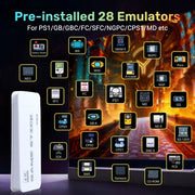 ZYTKWT M15 Video Game Console, Portable 1080P HDMI Output, Dual 2.4G Wireless Controllers, 64GB Memory with 40,000+ Games, 28 Emulators