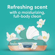 PROCTER & GAMBLE 94646091 Pampers Wipes, Clean & Calm, Cotton Blossom Scent, 672 Wipes Total (12X Pop-Top Packs)