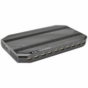 Tripp Lite 10-Port USB Charging Station with Adjustable Storage, 12V 8A 96W Output, Schuko Power Cord, Black, U280-010-ST-CEE