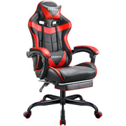 Seenda CP014712 Video Game Chair with Footrest and Lumbar Support, Red