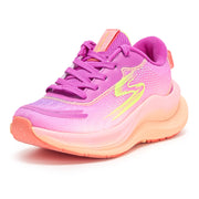 Skechers Girls Max Cushioning Ascend-Aura Sneaker, Purple/Multi, Size 4 Big Kid