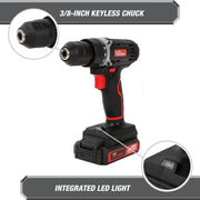 Hyper Tough 20-Volt Max Lithium-Ion 1.5Ah 70-Piece Cordless Drill Project Kit with Battery and Charger