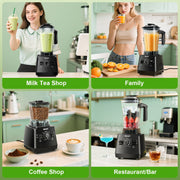 PRASKY BK688 68oz Capacity 1000W 6 Speeds Countertop Blender, Black