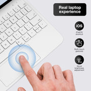 INI Magic Keyboard Case for iPad Pro 11-inch 2024, Magnetic Attachment, Multi-Touch Trackpad, Backlit Keyboard, Lightweight, White and Black