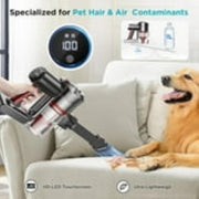 KANFUAQ A19 Powerful 3-in-1 Cordless Stick Vacuum Cleaner  Rechargeable & Versatile, Black