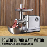 Mossy Oak 33-2001-MO #12 Electric Meat Grinder & Sausage Stuffer with 2 Stainless Steel Grinding Plates, 700 Watts