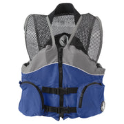 Body Glove Cove Nylon Mesh Fishing Vest, USCG Approved, Lightweight Ventilated, Heavy-Duty Zipper, Multiple Pockets, Open Shoulder Design, Unisex Adult X-Large, Gray Rust, 14273-XL-GRY-RUS