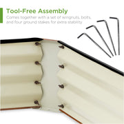 Best Choice Products Outdoor Metal Raised Garden Bed, Wood Grain Powder-Coated Steel, 6x3x1ft, SKY6635