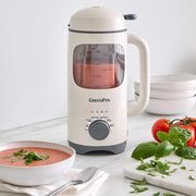 GreenPan Better Blend Nut Milk Maker, 15-in-1 Multi-Function, 30oz BPA-Free Container, Cream, Self-Clean, Delay Timer