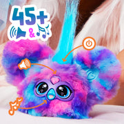 Hasbro Furby Furblets Mini Friends 2-Pack, Luv-Lee and Mello-Nee, Interactive Plush Toys with 45+ Sounds, Red/Green and Purple/Blue, 2-Inch with Keychain Clips