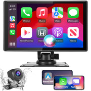 Pentantan 9 Inch FHD Portable Wireless Car Stereo with Apple CarPlay, Android Auto, Backup Camera, GPS Navigation