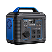 SBAOH Portable Power Station, 300W 296Wh Lithium Battery, 80000mAh, Solar Generator with 4 AC Outlets, PD 100W USB-C, QC 3.0, USB-A, DC Ports, LED Flashlight, Blue, P302