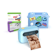 myFirst Camera Insta 20 Kids Instant Print Digital Camera, 16MP, Thermal Printing, Blue, Includes 9 Rolls Paper and Travel Case FC3001SA