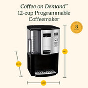 Cuisinart DCC-3000P1 Coffee on Demand 12-Cup Programmable Coffee Maker - Black/Stainless Steel