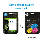 HP 6L6S2TN#RFD 68 Black/Tri-color Original Ink Cartridge2-pack