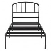 Mainstays 14PBCH01 Crew Twin Metal Platform Bed with Curved Headboard, Black