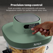 Ninja Crispi Pro Glass Air Fryer, 4-Qt CleanCrisp Glass Container with Lid, 4-in-1 Air Fry Bake Proof Recrisp Dehydrate, Dishwasher Safe, Pink, AS100PK1