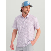 Huk Printed Pursuit Performance Polo - White Redfish - L