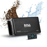 Boss Audio MC900B 500 High Output 4 Channel All Terrain Car Audio Amplifier With Bluetooth Multi-Function Remote