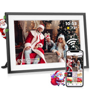 NUSICAN 10.1 Inch WiFi Digital Photo Frame, 32GB Memory, HD 1280x800 IPS Touchscreen, Auto Rotate, Wall Mountable, Black