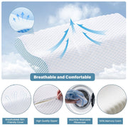 JUSTLET GDZ02 Cervical Memory Foam Pillow Set of 2, Blue