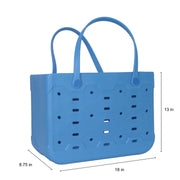 Mainstays MS-UT25-BLUISLE Large Plastic Laundry Flex Tote, Blue Isle, 40 lbs Capacity