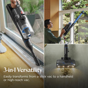 BISSELL PowerClean FurFinder Cordless Vacuum, 200W Motor, Tangle-Free Brush Roll, HEPA Sealed Allergen System, Removable Battery, 40 Min Runtime, Powered Upholstery Tool, Cobalt Blue/Black