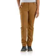 Carhartt Rugged Flex Relaxed-Fit Canvas Double-Front Pants for Ladies - Carhartt Brown - 4 - Short
