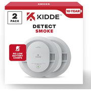 Kidde LED Warning Light Indicators Smoke Detector, 2 Pack - Battery Powered