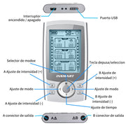 INSMART Portable TENS Unit Muscle Stimulator with 36 Modes, Dual Channel, Rechargeable, LCD Display, Compact Design