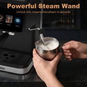 Bluebow Espresso Machine Coffee Maker with 20 Bar Pressure, Milk Frother Steam Wand, Semi-Automatic, Black, CM3160