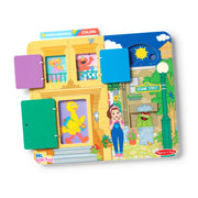 Melissa & Doug Sesame Street Wooden Daily Routines Activity Board, Interactive Learning Toy for Toddlers, FSC-Certified Wood, Multi-Color