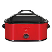 Hamilton Beach 22 Quart Electric Roaster Oven, Red, Removable Pan, Lift-Out Rack, 32235