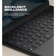 Dexnor Keyboard Case for iPad Air 11 Inch and iPad Pro 11 Inch, Ultra-Thin, Magnetic Detachable Trackpad, Backlit, Black, 3000746