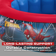 Bestway 1098030USX24 Spider-Man Inflatable Kiddie Pool, Round, 48 in Diameter x 12 in Deep, Puncture Resistant, Includes Repair Patch, Ages 2+