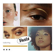 Fazit sprinkled-speckles Gold Glitter Eye Wing Makeup Patches, Waterproof, Sweat-Proof, 12 Count