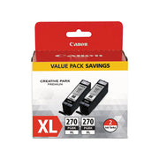 Canon Ink 0319C005 PGI-270XL Pigment Black Twin Pack