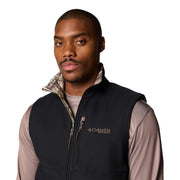 Columbia PHG Ascender II Men's Softshell Hunting Vest with Omni-Shield Technology, Black/Timberwoods Camo, Large, 209631