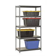 Muscle Rack 0001756711485 5-Shelf Steel Shelving, Silver-Vein, 18