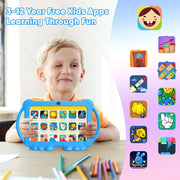 YQSavior 7 in 1024 x 600 Child Tablet 32 GB, Android 12, Wi-Fi, Blue
