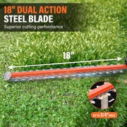 Maxlander Cordless Pole Hedge Trimmer, 18-Inch Double-Action Blades, 16-Feet Max Reach with Extension Pole, Multi-Angle Adjustable, 2 x 2.0Ah Batteries Included