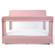 Baby Delight Lunaire Full Size Crib, Dual Function Crib and Playard, GOTS Certified Organic Cotton, Breathable Mesh Walls, Tool-Free Assembly, Dusty Rose