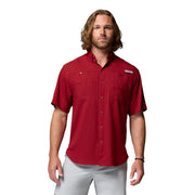 Columbia Men's PFG Tamiami II Short Sleeve Shirt, UPF 40 Sun Protection, Moisture-Wicking, Breathable Venting, Beet, X-Large Tall, 128705