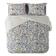 Mainstays 50734461 Bed-in-a-Bag Bedding Set Floral Purple Queen 7-Piece