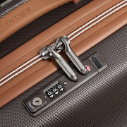 Delsey Paris Chatelet Air 2.0 2-Piece Luggage Set, Chocolate Brown, Carry-On and Large Suitcase, Polycarbonate Shell with Faux Leather Accents, Dual Density Double-Spinner Wheels, USB Port, TSA Lock, 40167697506