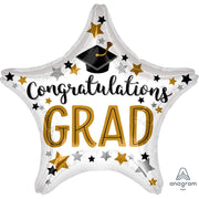 Amscan S40 Congrats Grad Star Standard HX Foil Balloons