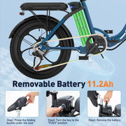 Colorway 20x3.0 Fat Tire Electric Bike, 11.2Ah/36V/500W E-Bike, 7-SHIMANO 19.9MPH Bicycle
