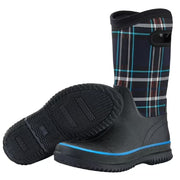 HISEA Rain Boots for Women Mid Calf Rubber blue 10