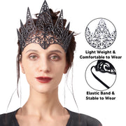 Joyin 21391-WM Halloween Headband Fairy Tale Queen Crown Black Hair Crown for Women Adjustable Cosplay Accessory