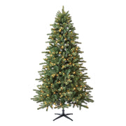 Holiday Time SG76P4KAEL00 7.5' Pre-Lit Birchwood Fir Green Artificial Christmas Tree with Warm White Twinkle LED Lights